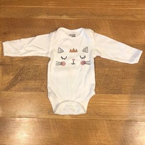 3-6m Chick Pea Cat Long Sleeve Onesie